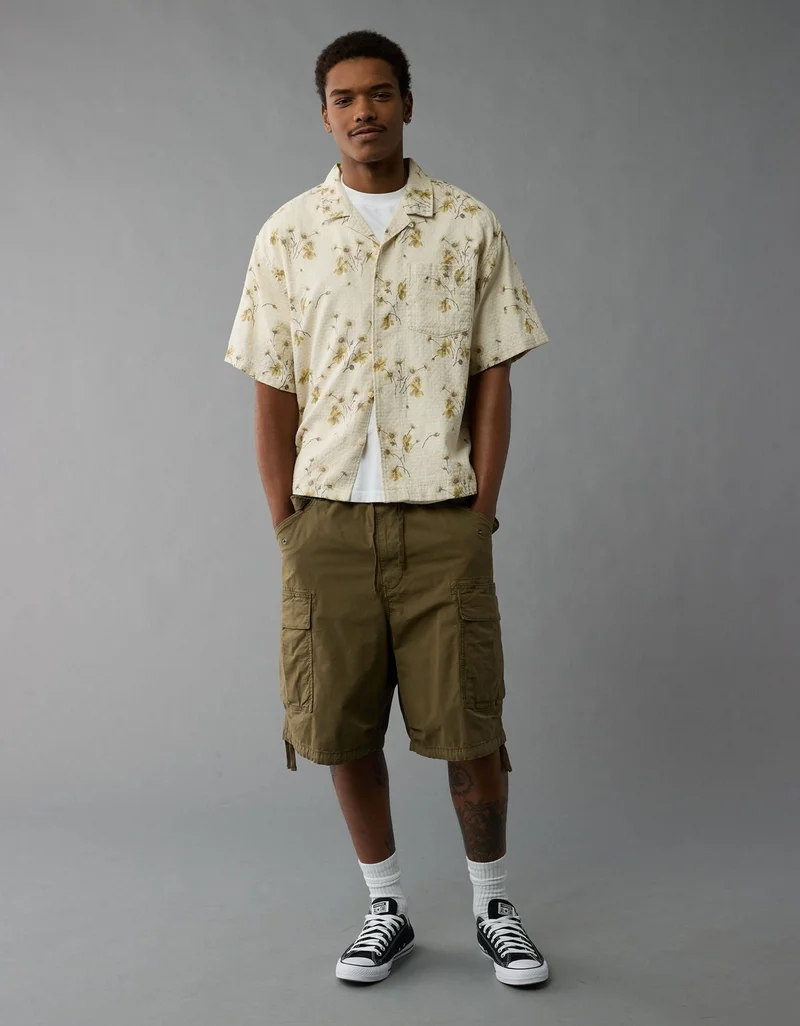 امريكان ايجل قميص مع أزرار مزيّن بطبعة