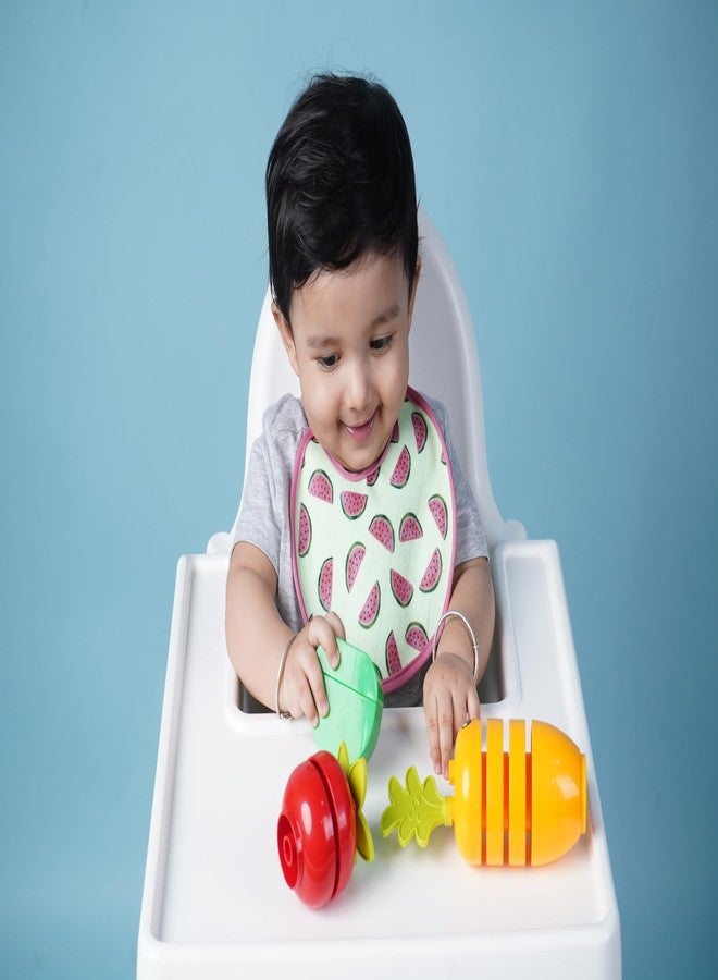 Happy Matty مرايل وأغطية تجشؤ للأطفال من هابي ماتي، سريعة الجفاف وقابلة للغسل، متعددة الألوان، من عمر 0 إلى 3 سنوات (كبيرة) (بطيخ) - Image 5