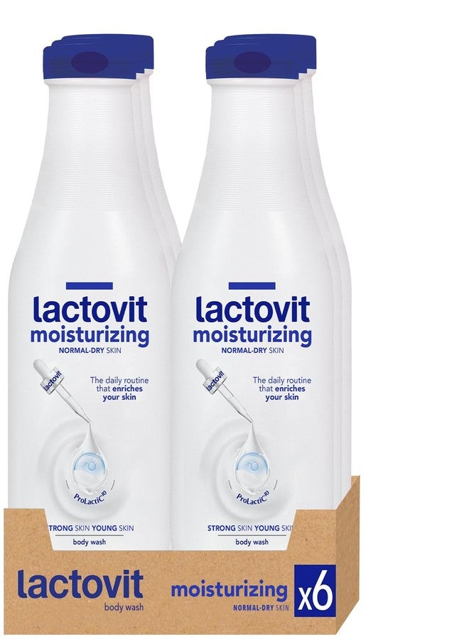 Lactovit | Moisturizing Body Wash | Hydrating Shower Gel | For all Skins | With ProLactiC10, Collagen & Elastin Booster | Smooth & Youthful Skin | Dermatologist Recommended | 6 x 600 ml - Image 1