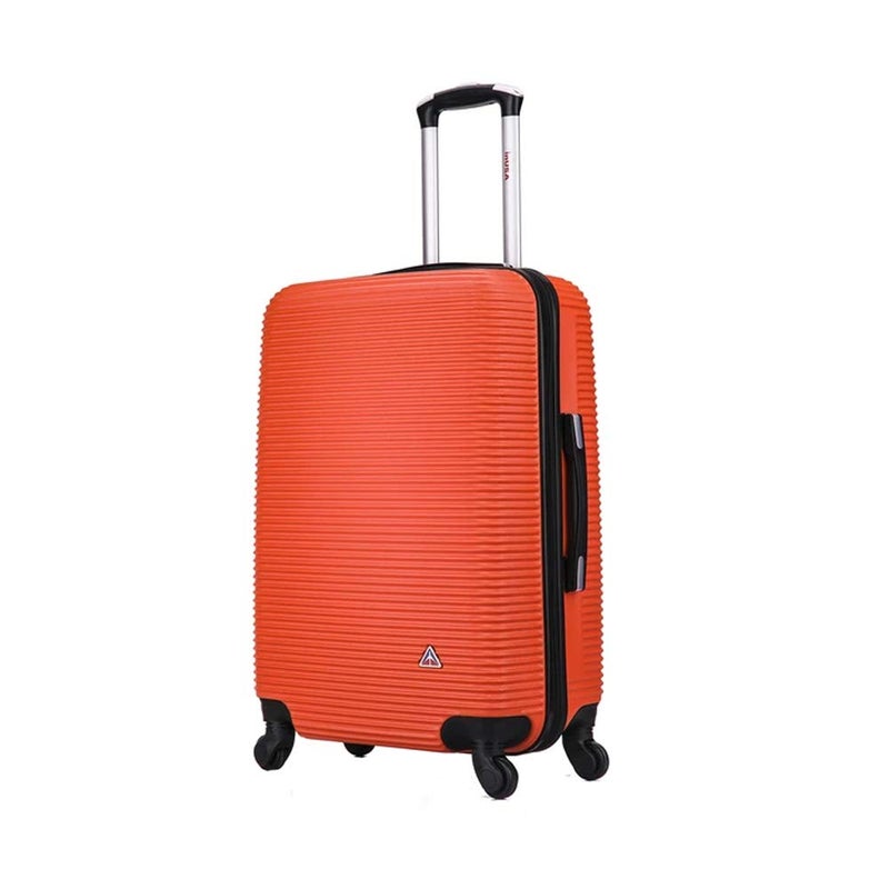 InUSA ROYAL Hardside Spinner Luggage with Ergonomic Handles | Spacious Travel Suitcase with Four Spinner Wheels and Studs | 24 Inch Medium Hardside Spinner Luggage | Orange - Image 1