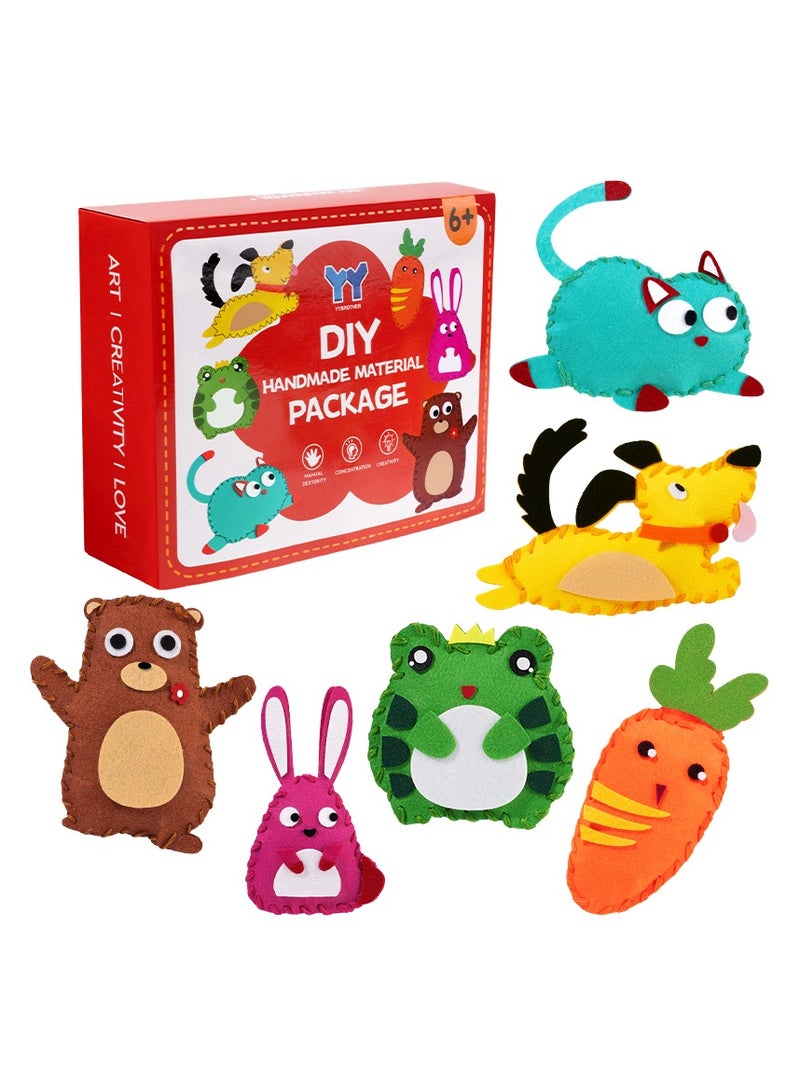 طقم مواد خياطة دمى الأطفال فرحة افعلها بنفسك غير منسوجة يدوية روضة أطفال لغز لعبة تعليمية مبكرة - Image 2