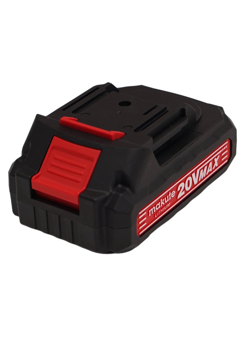 makute 20V Lithium Battery 2000mAh (2.0Ah) – Rechargeable, Lightweight, Compact DC Power Supply with Overheat Protection for Cordless Tools - Image 2