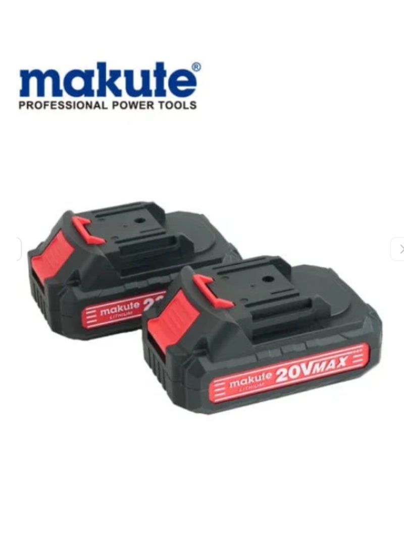 makute 20V Lithium Battery 2000mAh (2.0Ah) – Rechargeable, Lightweight, Compact DC Power Supply with Overheat Protection for Cordless Tools - Image 3
