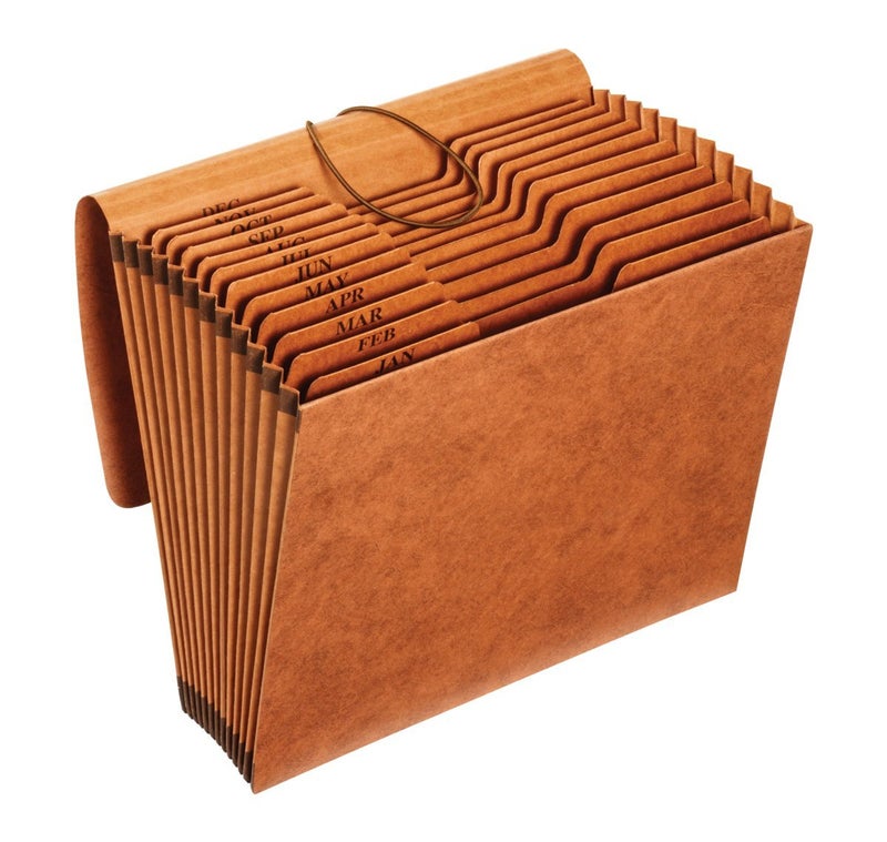 Pendaflex Heavy Duty Expanding File with Flap, Document Organizer for School, Home and Office, Portable File Organization, 12 Monthly Pockets, 1/3 Cut Tabs, Brown, Letter Size (R117MLHD) - Image 4