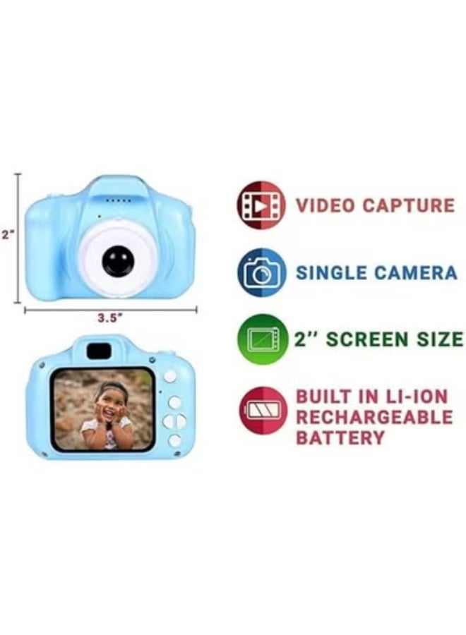 Kids Digital Camera with 2.0 Inch HD Screen, 1080p Video Recording Camera, Portable Rechargeable Toy Camera for Children Aged 3 to 9 Yearsتنمية المهارات والإبداع: توفر بديلاً ممتازاً للشاشات والموبايلات وتساعد الطفل على اكتشاف العالم حوله. - Image 5