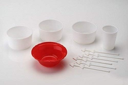 KANDPAND KANDPAND Ice Gola Slush Maker Compact Ice Maker at Home Manual Ice Crusher Slush Machine with Steel Blade Ice Shaver and Ice Shreader with 3 Bowl 1 Glass 6 Sticks 1 Dish Red Color  - Image 5