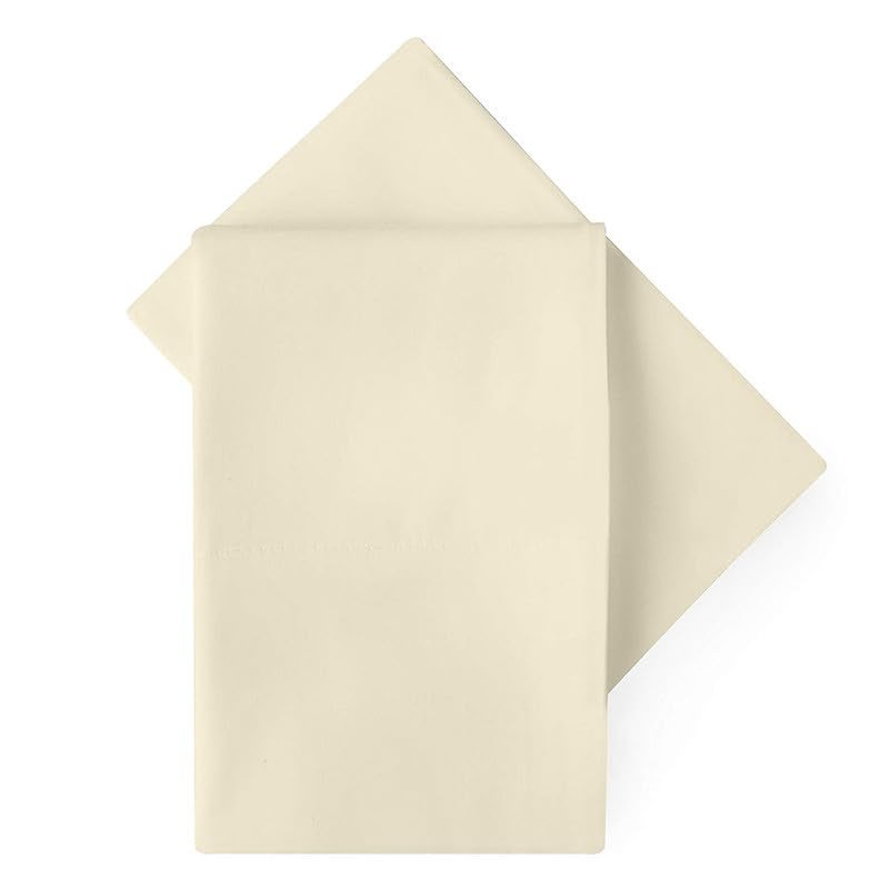 Bright Décor Pillow Cover | Takiya Cover | Takiya kholi | Pillow Cases | Pillow Covers Set of 2-100% Microfiber – Soft, Smooth and Wrinkle Free - Ivory Solid - 16" X 24" Pillow Cover - Image 1