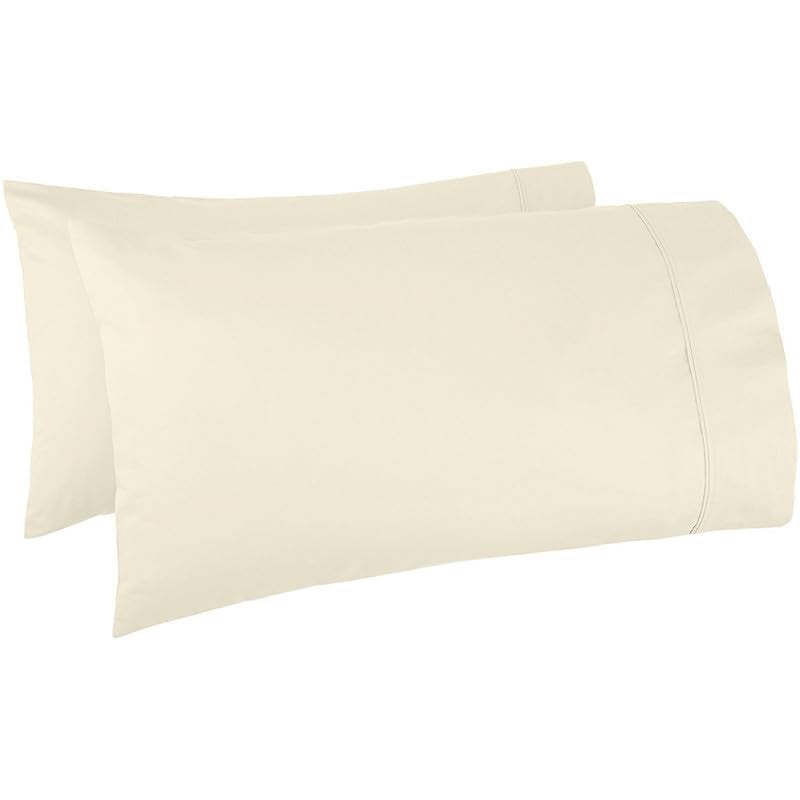 Bright Décor Pillow Cover | Takiya Cover | Takiya kholi | Pillow Cases | Pillow Covers Set of 2-100% Microfiber – Soft, Smooth and Wrinkle Free - Ivory Solid - 16" X 24" Pillow Cover - Image 2