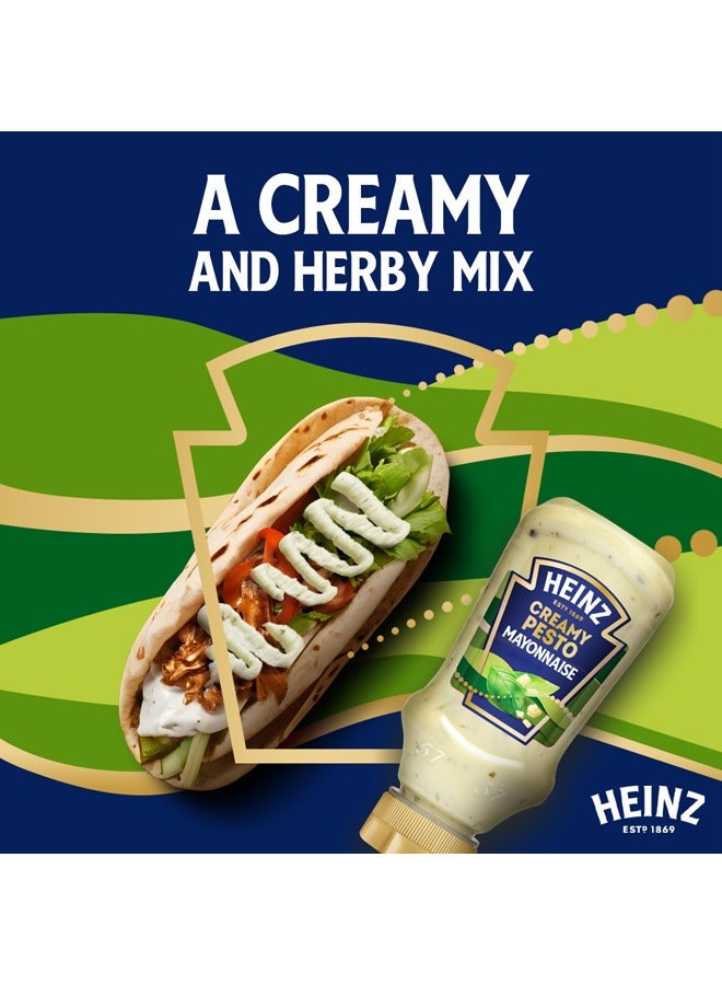 Heinz Creamy Pesto Mayonnaise Top Down Squeezy Bottle - Image 2