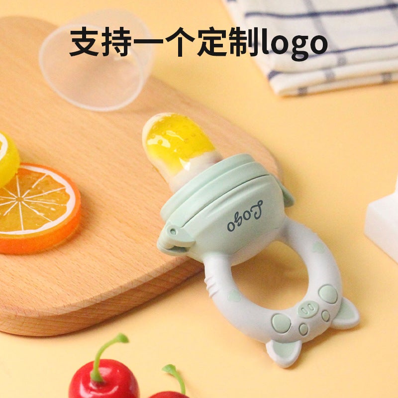 Piglet Bite Bite Bite Baby Fruit And Vegetable Bite Baby Fruit Food Bite Bag Food Supplemental Grinding Stick Teeth Soothing Gum - Image 3