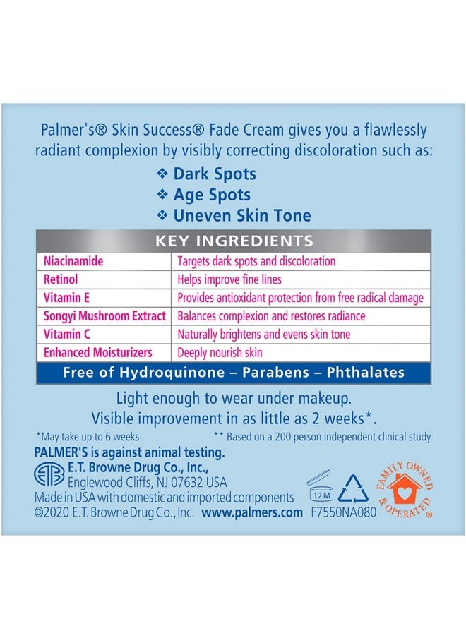 PALMER'S - Skin Success® With Vitamin E, Anti-Dark Spot® Fade Cream, 2.7 Oz (75 G) - Image 1