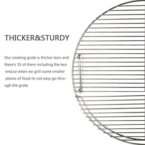 Mydracas Cooking Grate 21.5 inch Kettle Grill Grate 304 Stainless Steel Round Hinged Cooking Grid Grill Accessory Replaces for Weber Original Kettle Series - Image 3