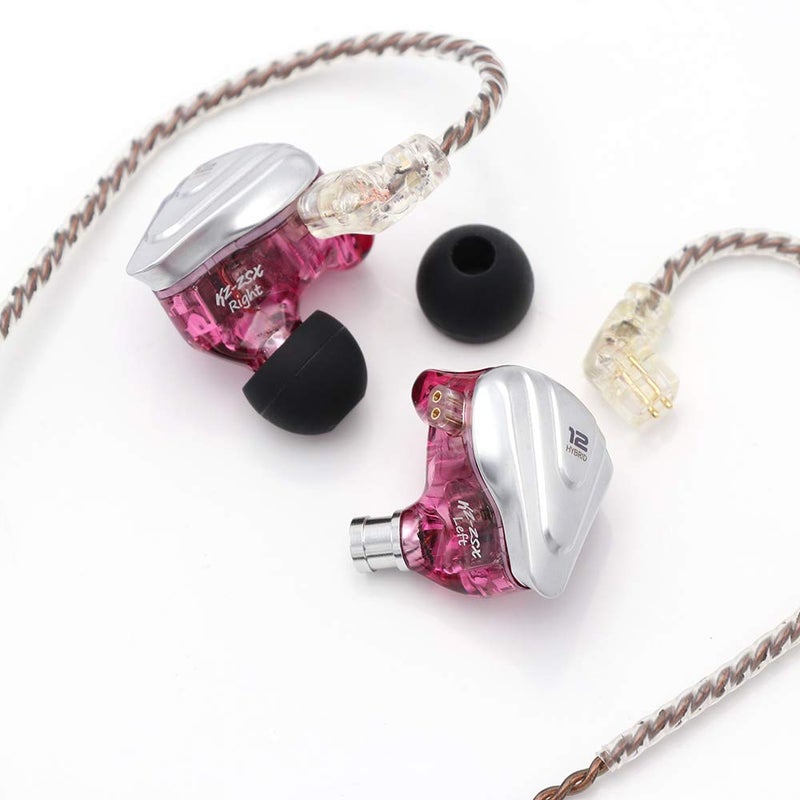 Linsoul KZ ZSX 5BA+1DD 6 Driver Hybrid in-Ear HiFi Earphones with Zinc Alloy Faceplate, Recessed 2 Pin Detachable Cable for Audiophile Musician (Without Mic, Purple) - Image 3