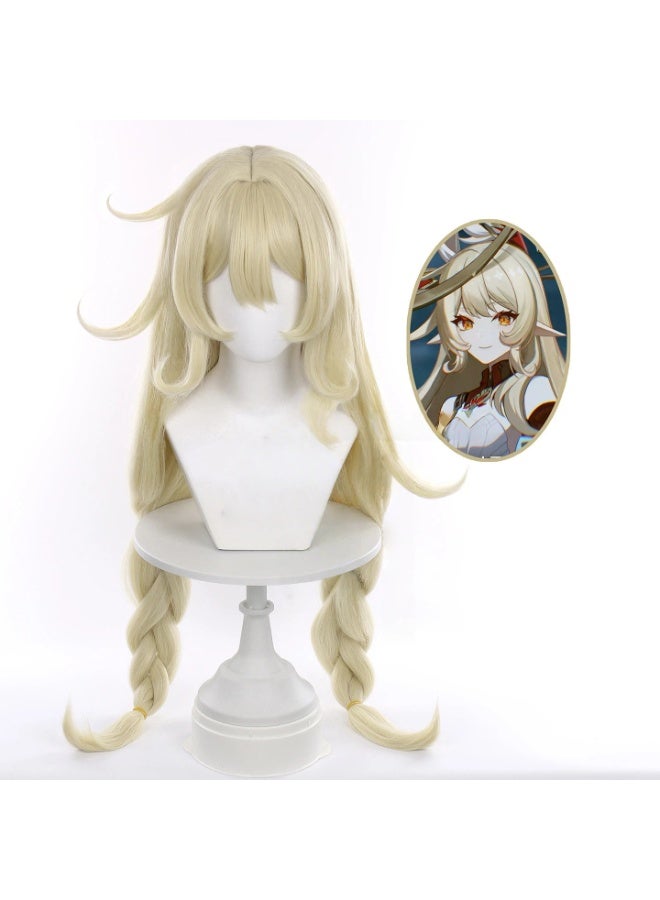 عام جينشين تأثير أليس شعر مستعار تأثيري فروة الرأس أعلى الذرة اللحية شعر مستعار هدية للعائلة والأصدقاء - Image 1