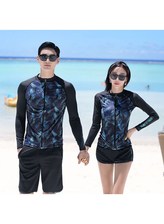 Korean Surfing Suit Diving Suit Zipper Split Long Sleeve Long Pants Swimsuit Couples Men And Women Jellyfish Suit Swimsuit