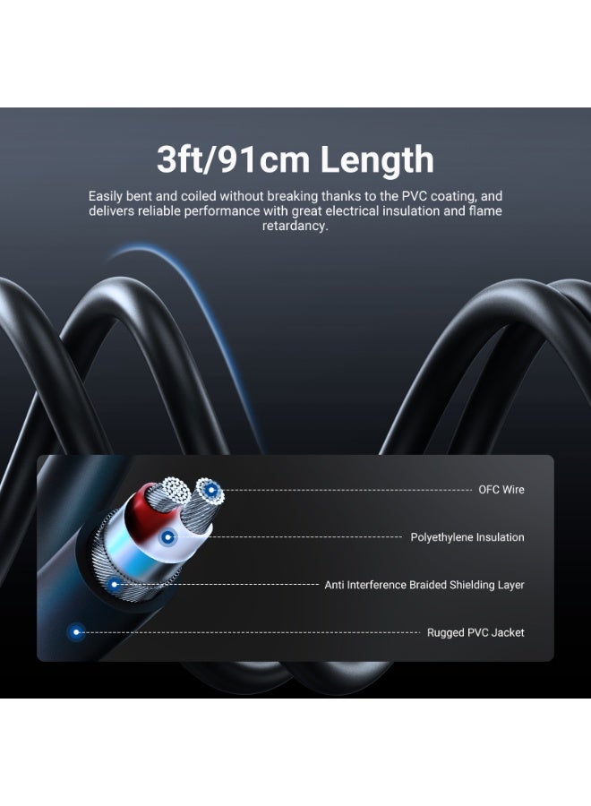 NEEWER 6.35mm 1/4 TRS to XLR Male Cable, 3 ft Quarter Inch to 3 Pin XLR Balanced Signal Interconnect Patch Cord Adapter Connector for Microphone Amplifier Mixer Powered Speaker Guitar Tuner, MS026 - Image 4