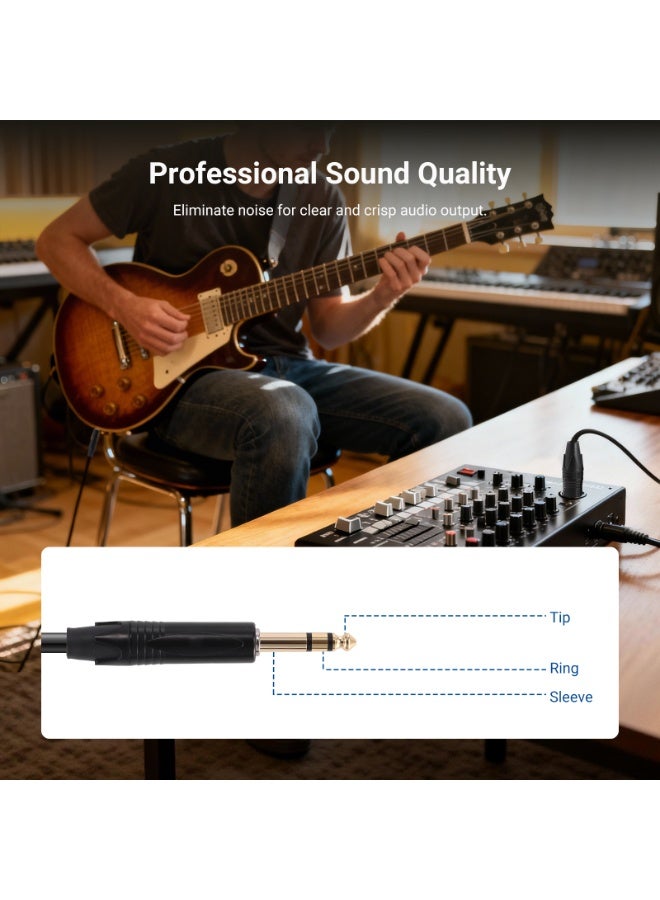 NEEWER 6.35mm 1/4 TRS to XLR Male Cable, 3 ft Quarter Inch to 3 Pin XLR Balanced Signal Interconnect Patch Cord Adapter Connector for Microphone Amplifier Mixer Powered Speaker Guitar Tuner, MS026 - Image 5