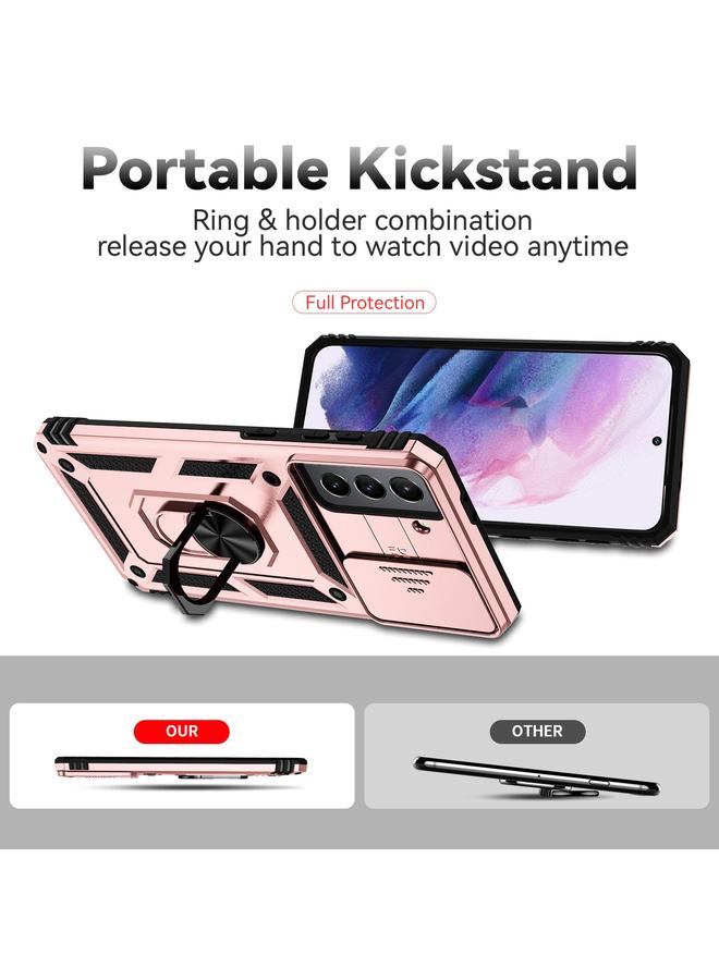 اس-توب جراب لهاتف Samsung Galaxy S21 5G مع حامل كاميرا منزلق - Image 2