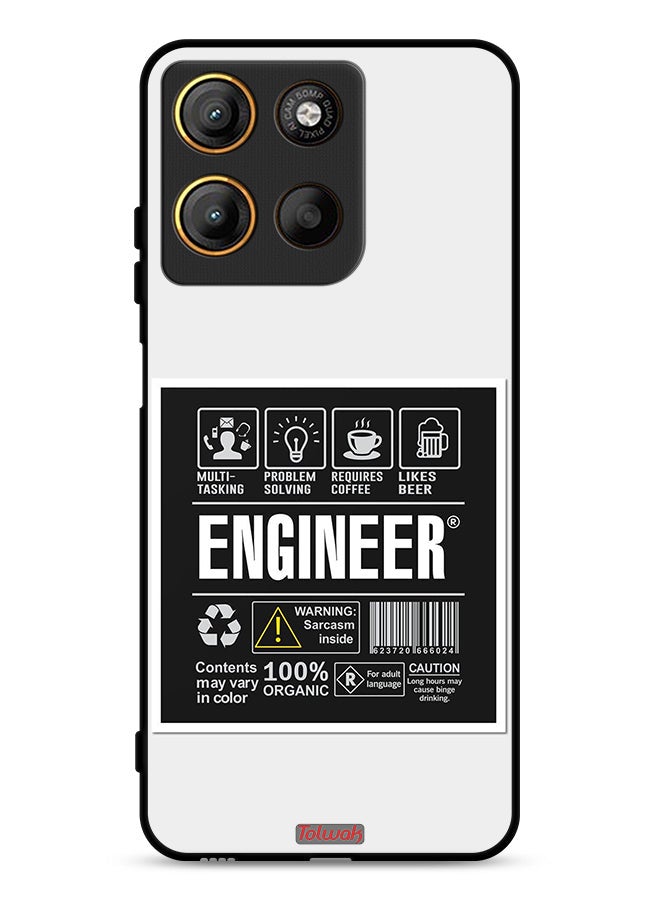 Tolwak Motorola Moto G15 Protective Case Cover Engineer Sticker