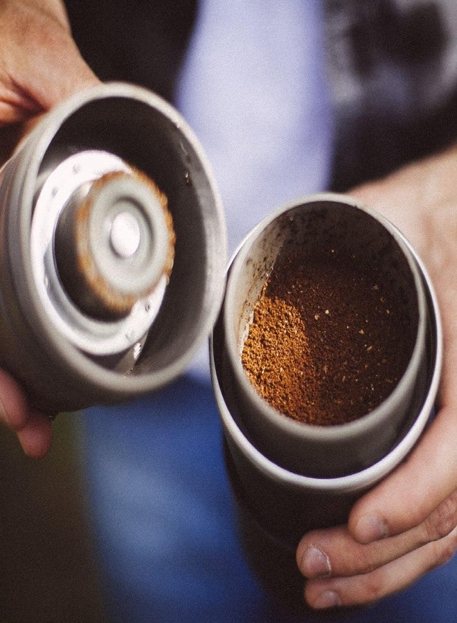 Cafflano Klassic : All-in-1, Drip Kettle+Grinder+Permanent Stainless Filter Dripper+Double-wall Tumbler, Pourover, Coffee Maker for Camping & Travel - Image 4