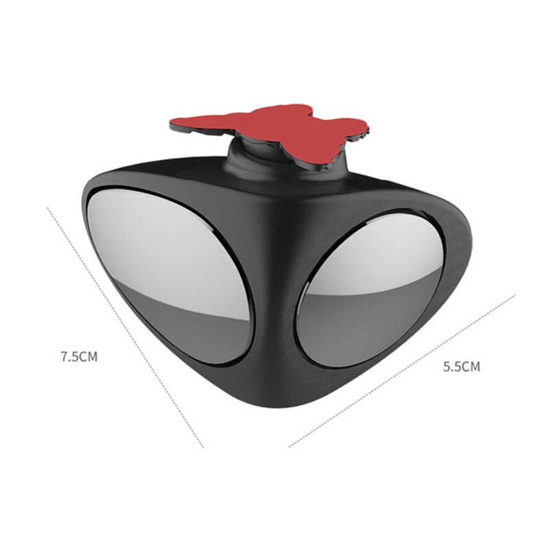 Rearview Mirror: Black, Wide Angle, 360° Rotation, Blind Spot Elimination - Easy 1-Minute Installation, Universal Fit for Cars, SUVs, RVs, Vans to Boost Driving Safety - Image 3