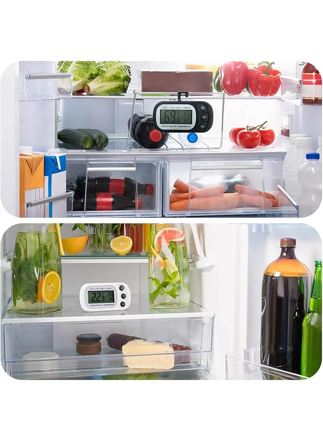 erorex Refrigerator Thermometer 2Pcs Waterproof Fridge Thermometer Digital Freezer Room Thermometer With Max Min Record Function Large Lcd Display And Magnetic Back For Kitchen Home Restaurants - Image 5