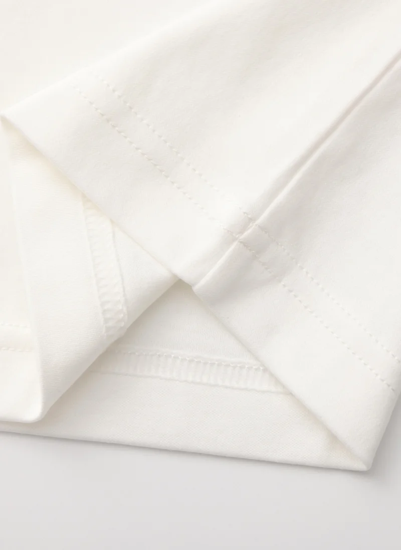 Balabala White Kids Boys Round v-neck short-sleeved T-shirt for Men | Best Price UAE