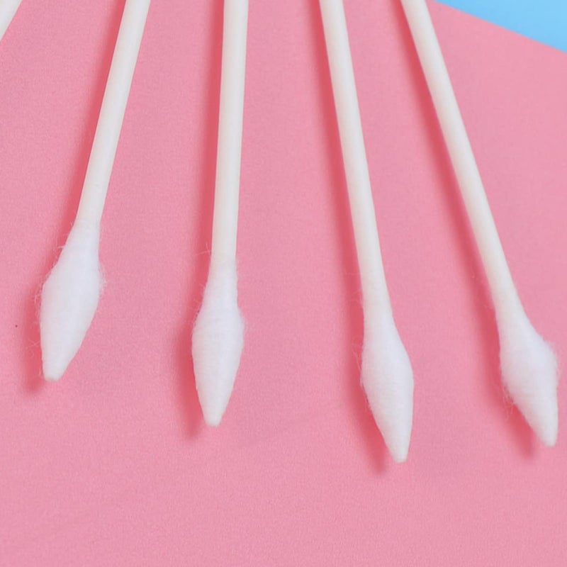 400 قطعة من أعواد القطن الطبيعية ذات الرؤوس المزدوجة، وسادات المكياج لتطبيق ظلال العيون والخدود وأحمر الشفاه - Image 5