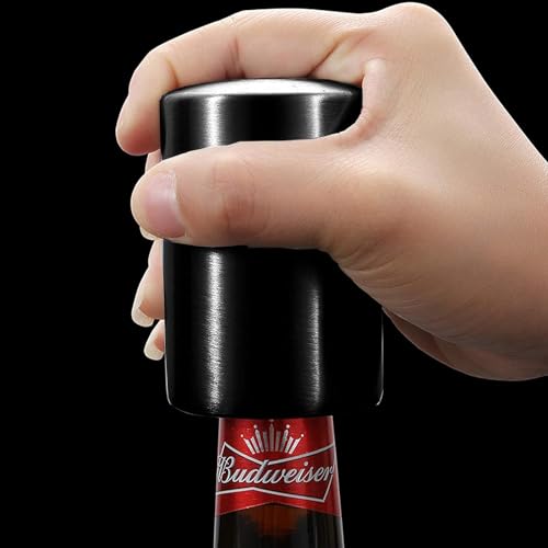 NILKANTH Anything & Everything Bottle Opener, Stainless Steel Automatic Push & Pull Bottle Opener (Black) - Image 4