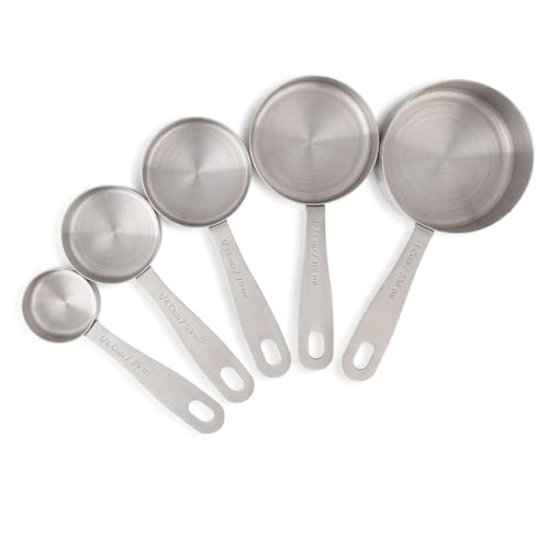 INKULTURE Heavy Duty Stainless Steel Metal Measuring Spoons for Dry or Liquid, Fits in Spice Jar, Set of 5 - Image 1