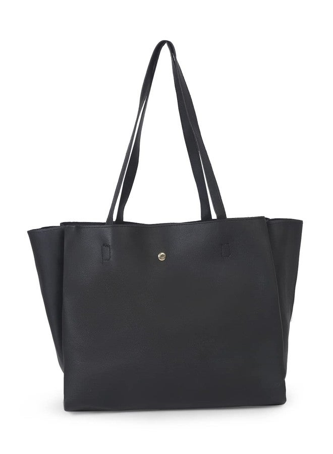 Fargo Leatherette Multi Compartment Laptop Handbags For Women's Ladies (Magnet_Black_FGO-446) - Image 5