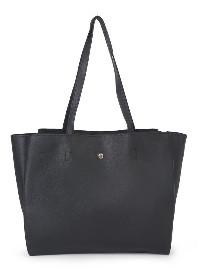 Fargo Leatherette Multi Compartment Laptop Handbags For Women's Ladies (Magnet_Black_FGO-446) - Image 1
