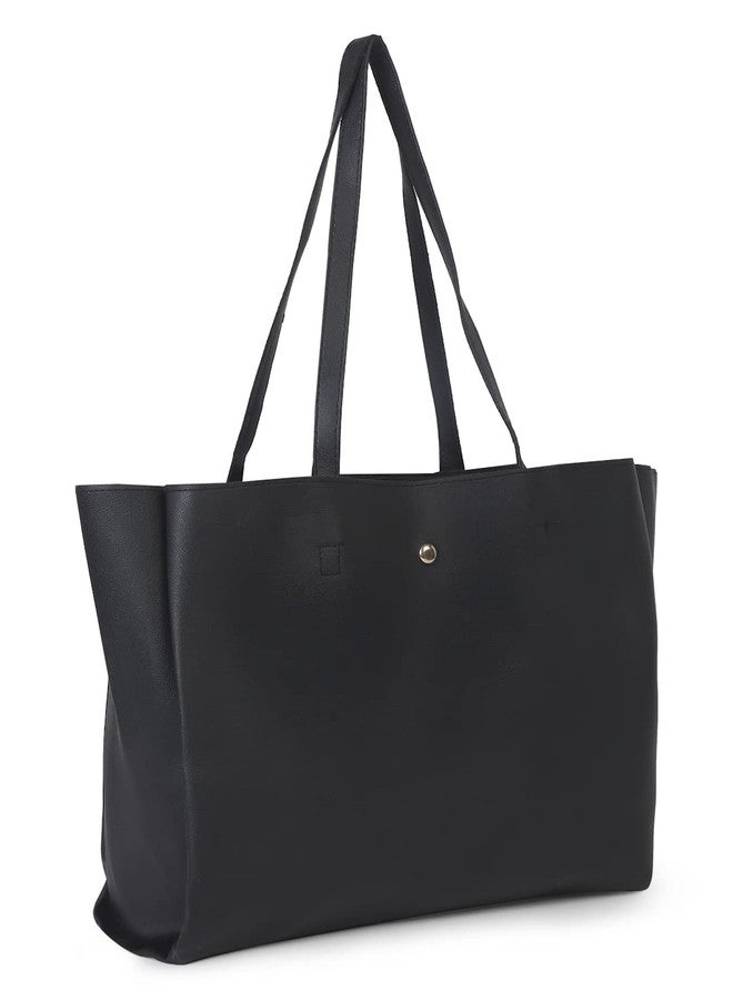 Fargo Leatherette Multi Compartment Laptop Handbags For Women's Ladies (Magnet_Black_FGO-446) - Image 3