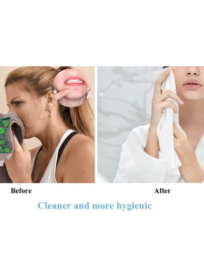 SYOSI Soft Face Towel Extra Thick Large Disposable Cotton Lint-Free Tissues Makeup Removing Reusable Wipes for Sensitive Skin Care（100 Sheets） - Image 4