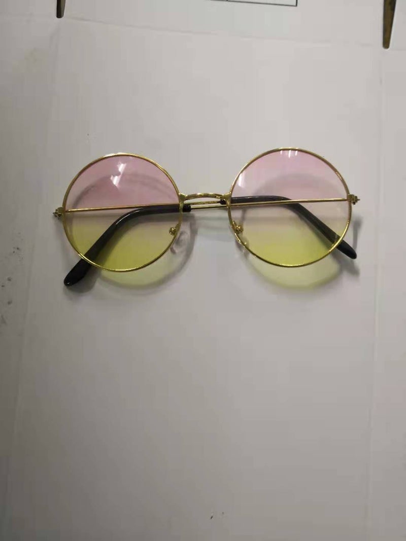 Vintage Round Metal Sunglasses Unisex 3026 Red Red