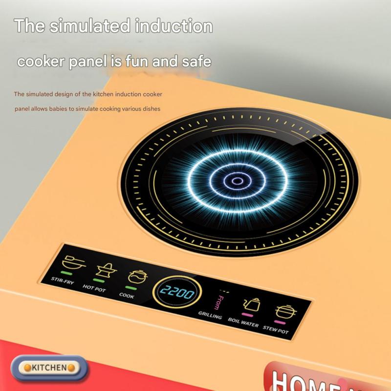 Educational Toys: Red Durable Plastic Compact Lifelike Simulation Stove - Spark Creativity Interactive Pretend Play Kitchen Set for Children Aged 3 and Up Home Play Areas - Image 5