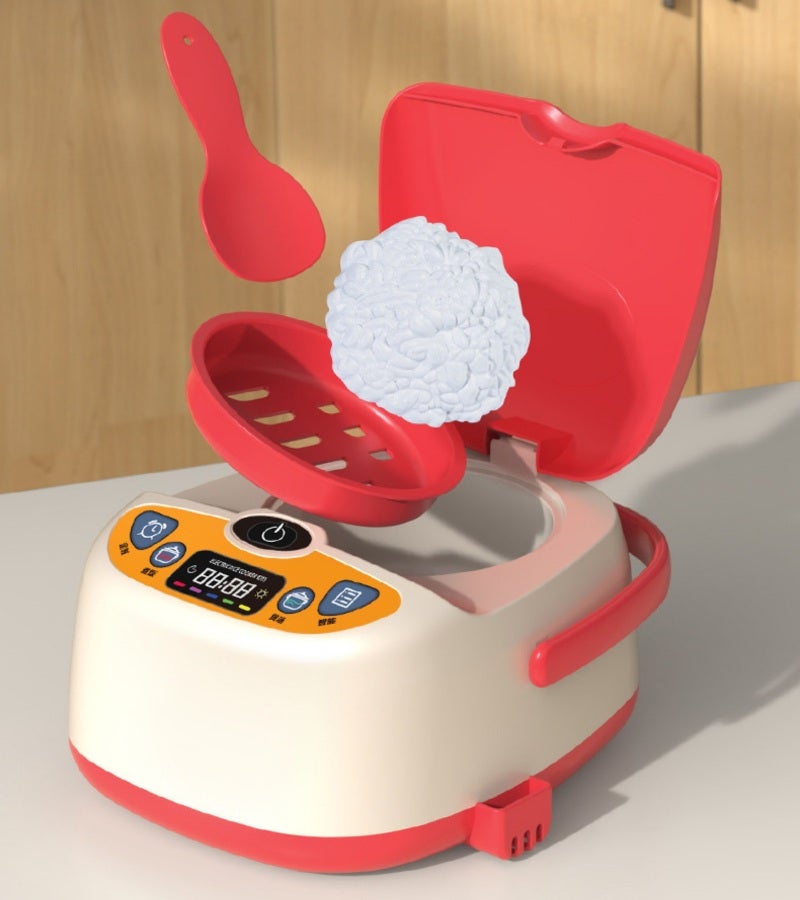 Educational Toys: Red Durable Plastic Compact Lifelike Simulation Stove - Spark Creativity Interactive Pretend Play Kitchen Set for Children Aged 3 and Up Home Play Areas - Image 4