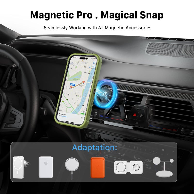 M MYBAT PRO Maverick Series for iPhone 15 Pro Max Case with Belt Clip Holster,[Compatible with Magsafe] w/Screen Protector, Anti-Drop,Shockproof,with 360Â°Rotating Kickstand,Heavy Duty Protection - Image 3