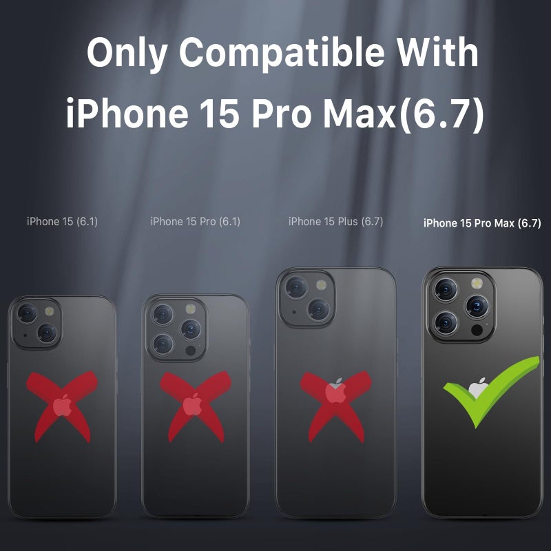 M MYBAT PRO Maverick Series for iPhone 15 Pro Max Case with Belt Clip Holster,[Compatible with Magsafe] w/Screen Protector, Anti-Drop,Shockproof,with 360Â°Rotating Kickstand,Heavy Duty Protection - Image 2