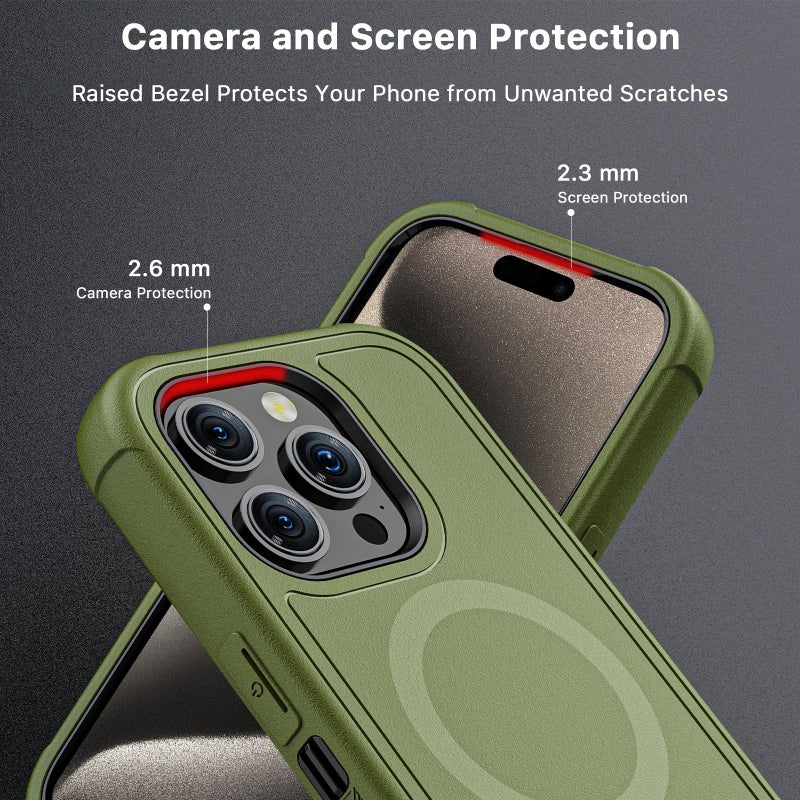 M MYBAT PRO Maverick Series for iPhone 15 Pro Max Case with Belt Clip Holster,[Compatible with Magsafe] w/Screen Protector, Anti-Drop,Shockproof,with 360Â°Rotating Kickstand,Heavy Duty Protection - Image 5