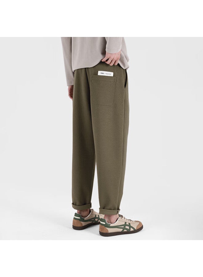 Markless Casual Pants For Men, Autumn And Winter Versatile Simple Loose Straight Comfortable Trousers, Men's 3852, Khaki Color, Size 29 - Image 2