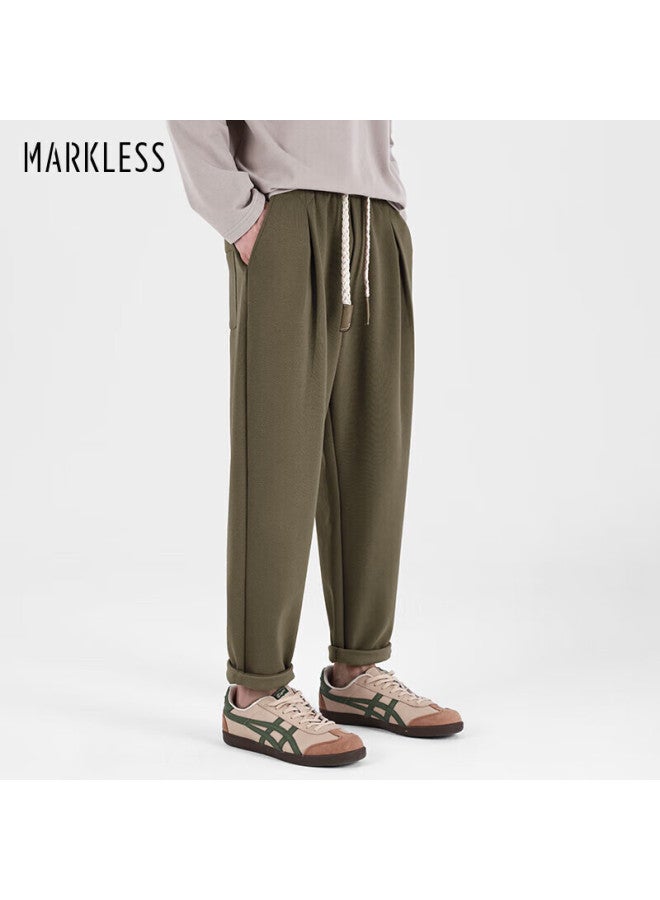 Markless Casual Pants For Men, Autumn And Winter Versatile Simple Loose Straight Comfortable Trousers, Men's 3852, Khaki Color, Size 29 - Image 1