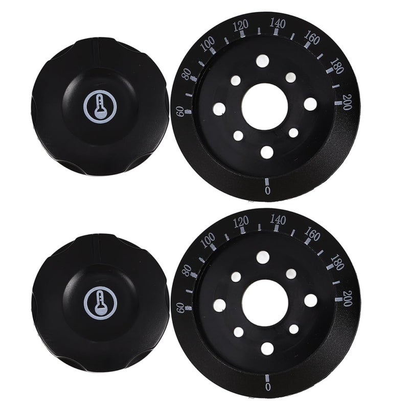 2Pcs Black Thermostat Control Knobs Replacement for Electric Stove Oven Grill Gas Valve - Image 2