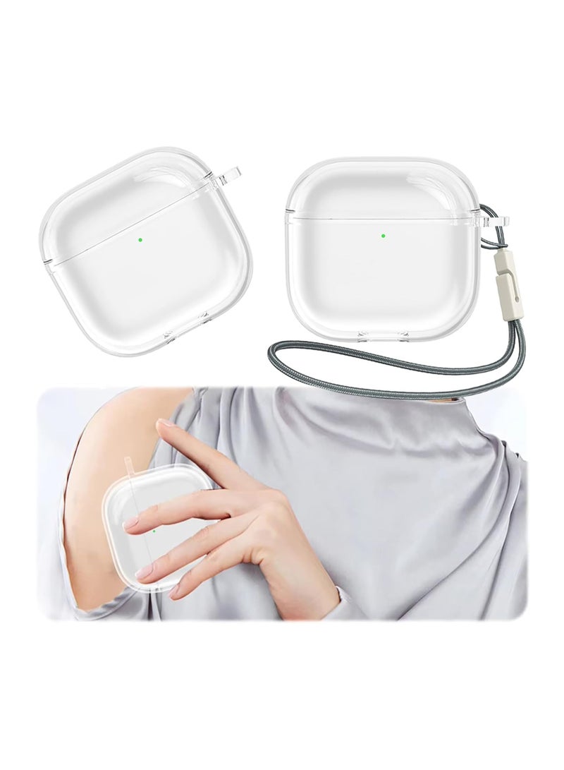 Case Compatible with AirPods 4 NC Case Cover Clear for Airpod 4 NC Case, Compatible with AirPods 4th NC Generation Case, Shock Resistant & Drop Protection Cover Case with Lanyard, for Airpods 4 NC Cases  - Image 3