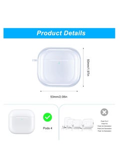 Generic Case Compatible with AirPods 4 NC Case Cover Clear for Airpod 4 NC Case, Compatible with AirPods 4th NC Generation Case, Shock Resistant & Drop Protection Cover Case with Lanyard, for Airpods 4 NC Cases  - Image 4