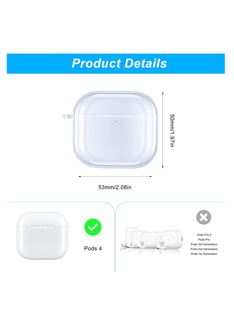 Case Compatible with AirPods 4 NC Case Cover Clear for Airpod 4 NC Case, Compatible with AirPods 4th NC Generation Case, Shock Resistant & Drop Protection Cover Case with Lanyard, for Airpods 4 NC Cases  - Image 4