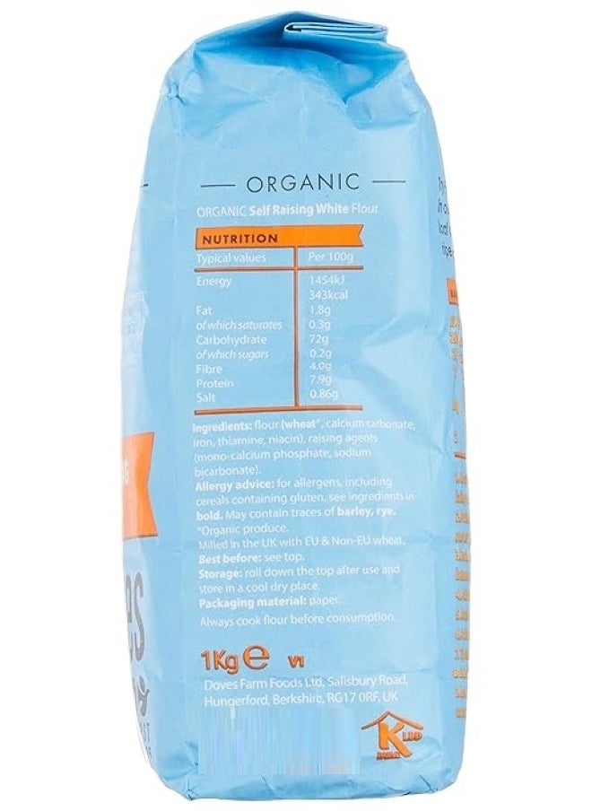Doves farm - Organic Slef Raising White Flour 1 Kg - Image 1