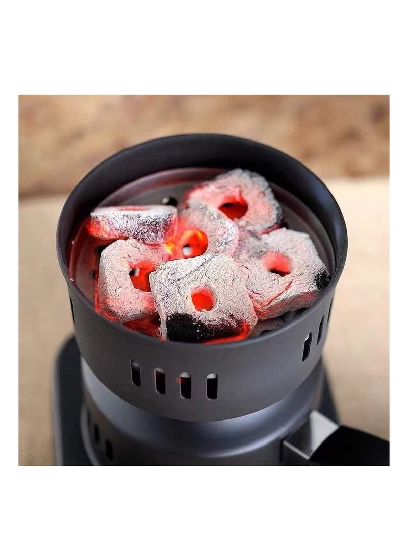 VIO Multipurpose Electric Hot Plate Charcoal Starter Coal Burner Portable Electric Coil Burner Stainless Steel Fast Heating Coil for Nargila Barbeque Tea Coffee  - Image 4