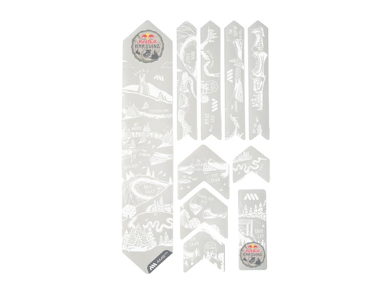 All Mountain Style حماية إطار الدراجة لجميع الجبال - مقاس عالمي، مجموعة مكونة من 10 قطع لأسفل الأنبوب، دعم السلسلة، تآكل الكابلات، PVC خلية نحل عالي التأثير - Image 2