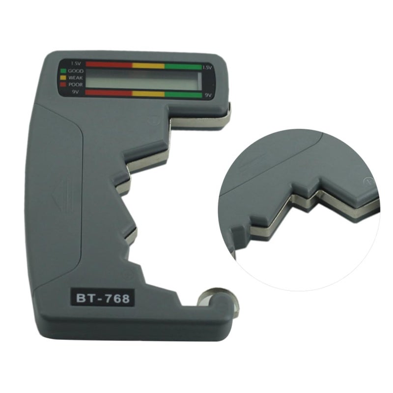 POPETPOP Battery Tester Dial Checker for Aa AAA Button Cell Batteries Grey Easy to Read Color Coded Activated by Tested - Image 5